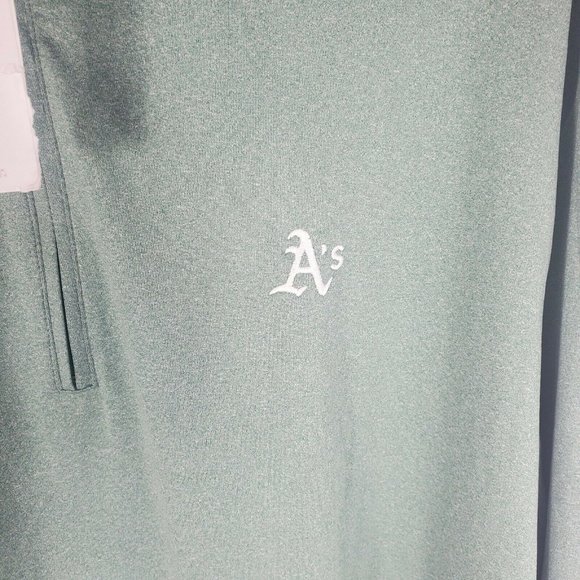 Johnnie O Men's Size XXL Green Oakland Athletic Flex Melange Quarter Zip Jacket - Picture 5 of 11